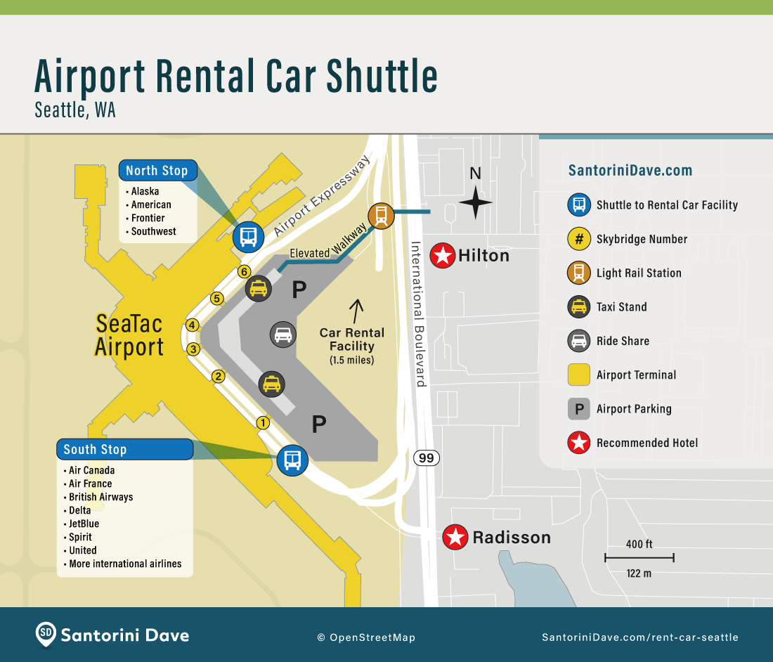 SeaTac Shuttle Map